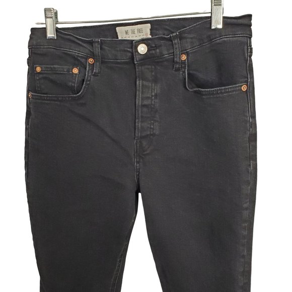 We the Free Size 31 Jeans Anthropologie Button Fly Stretch Skinny Distressed - Picture 3 of 11